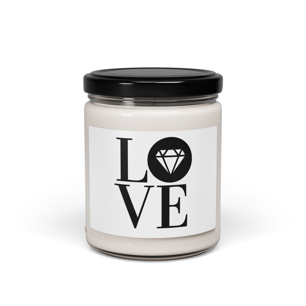 9oz Gemstone LOVE soy candle in Sea Salt + Orchid scent
