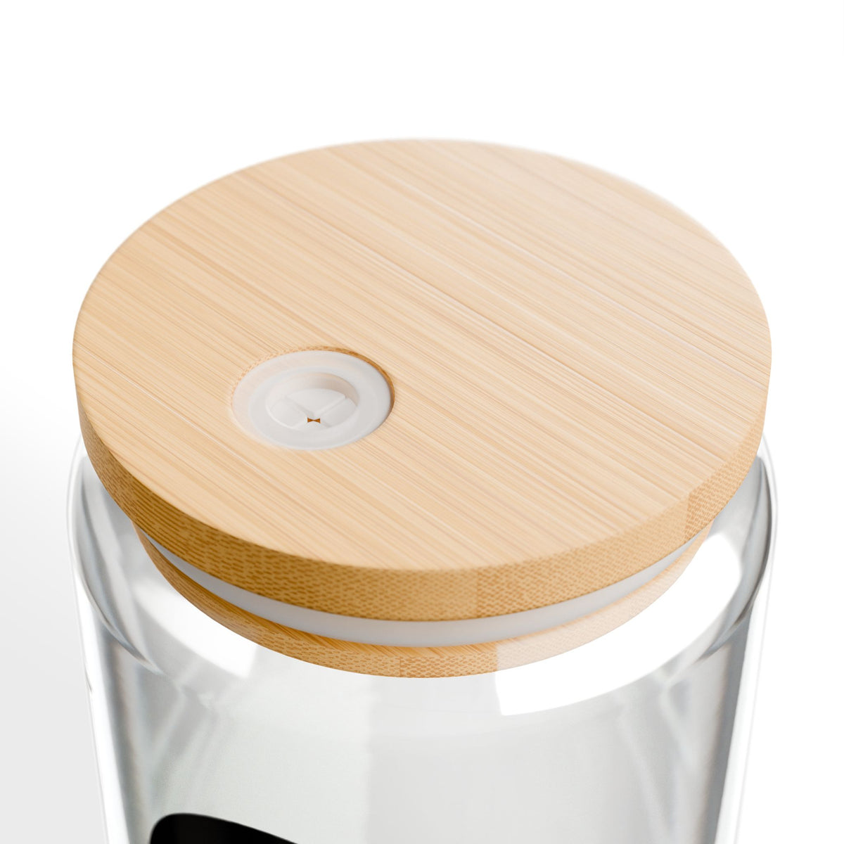 16oz Gemstone LOVE glass sipper cup with lid and straw, additional view
