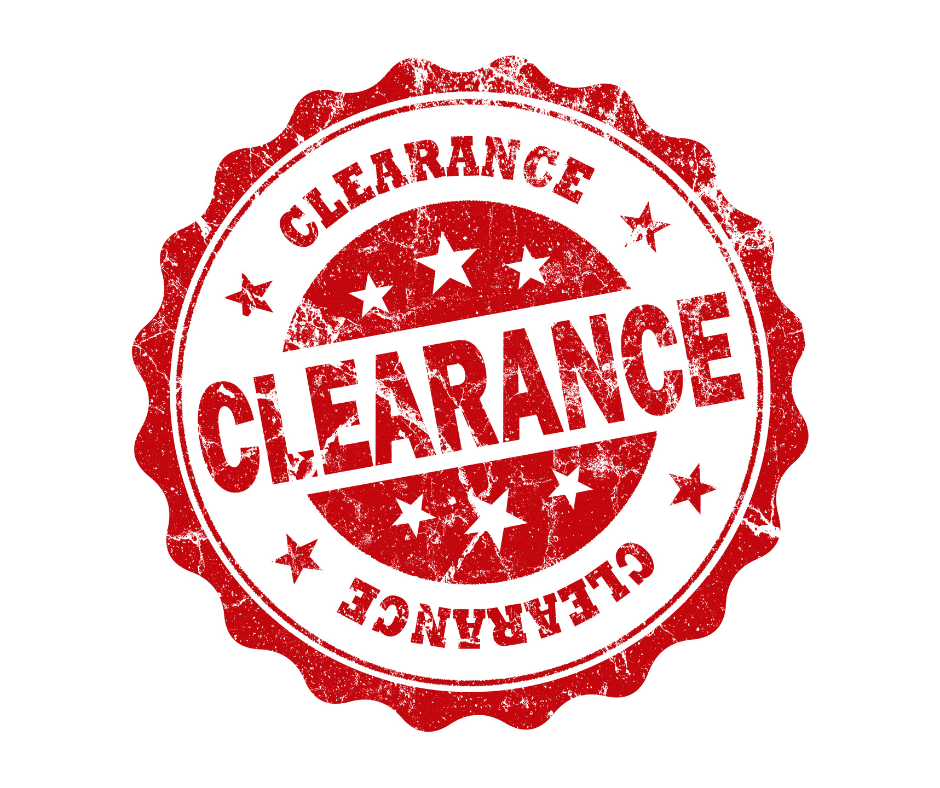 CLEARANCE!