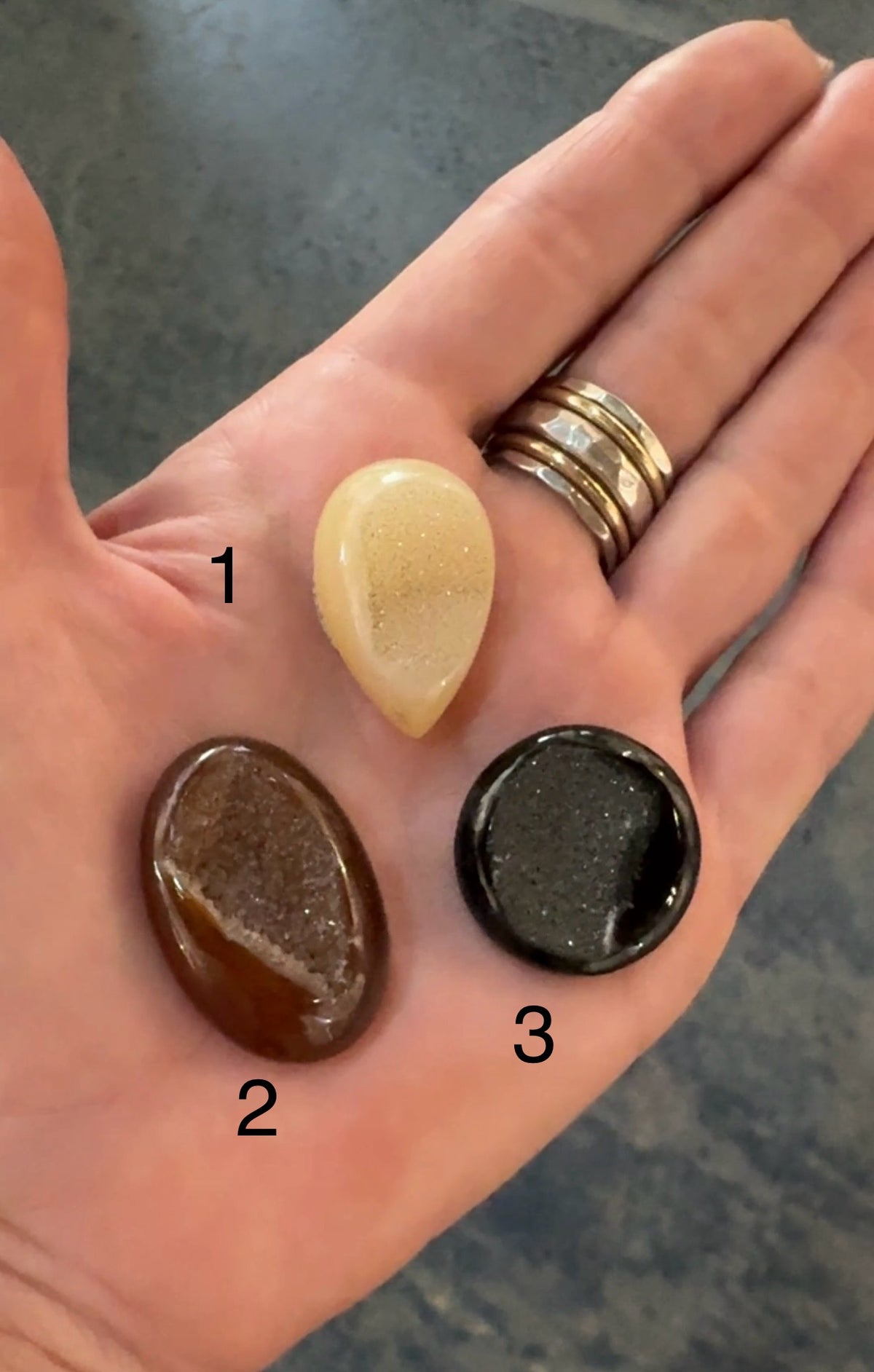 Druzy Chalcedony Cabochon Loose Stones