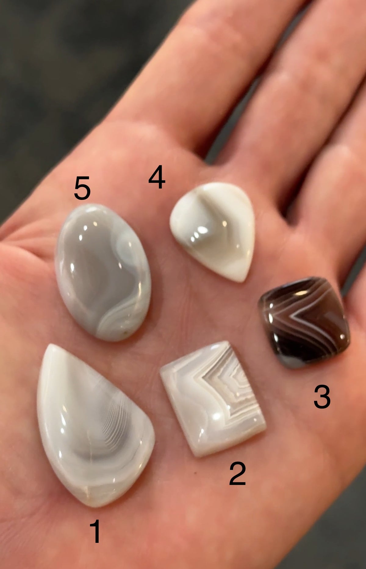 Banded Agate Cabochon Loose Stones