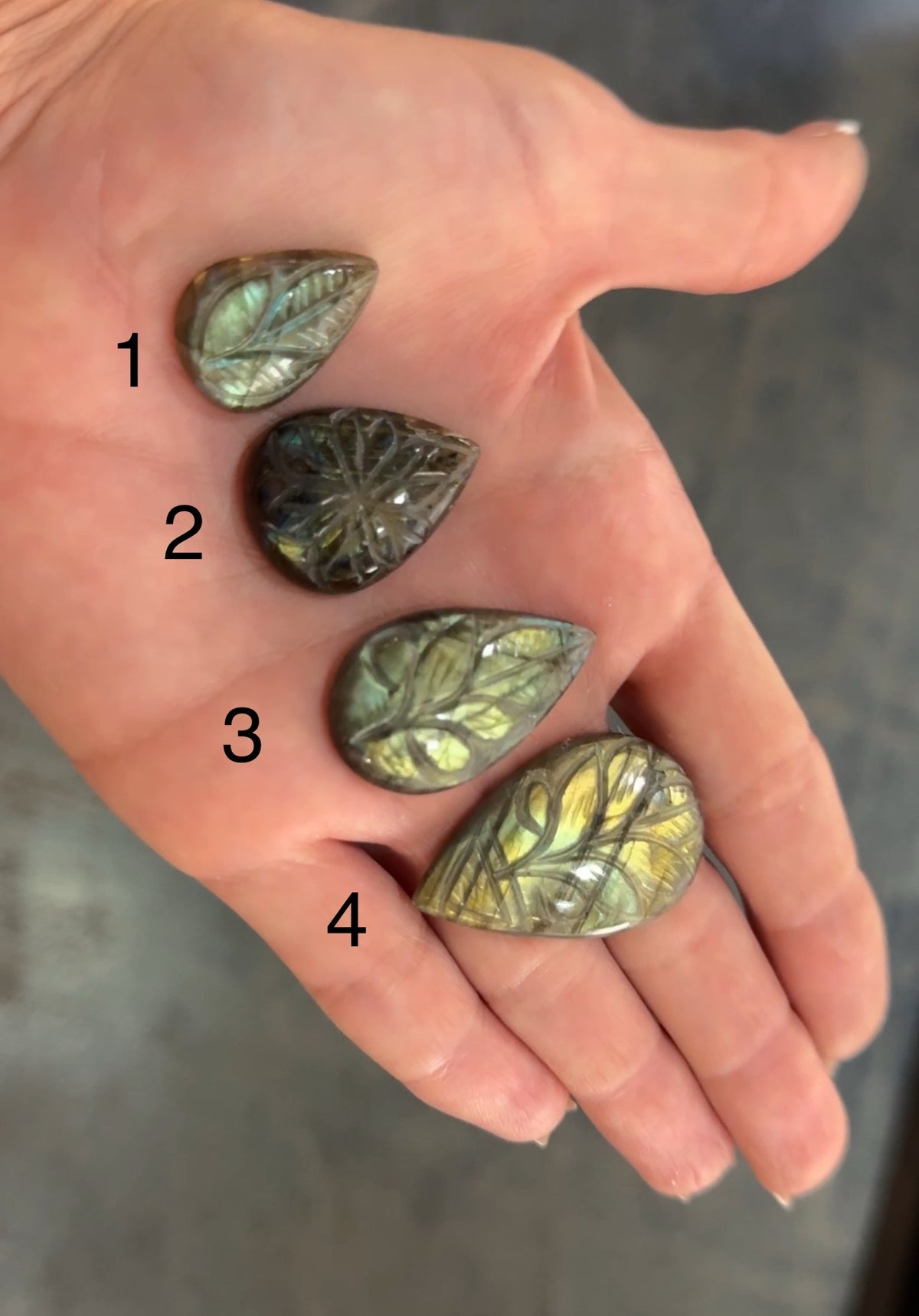 Labradorite Carved Cabochon Loose Stones