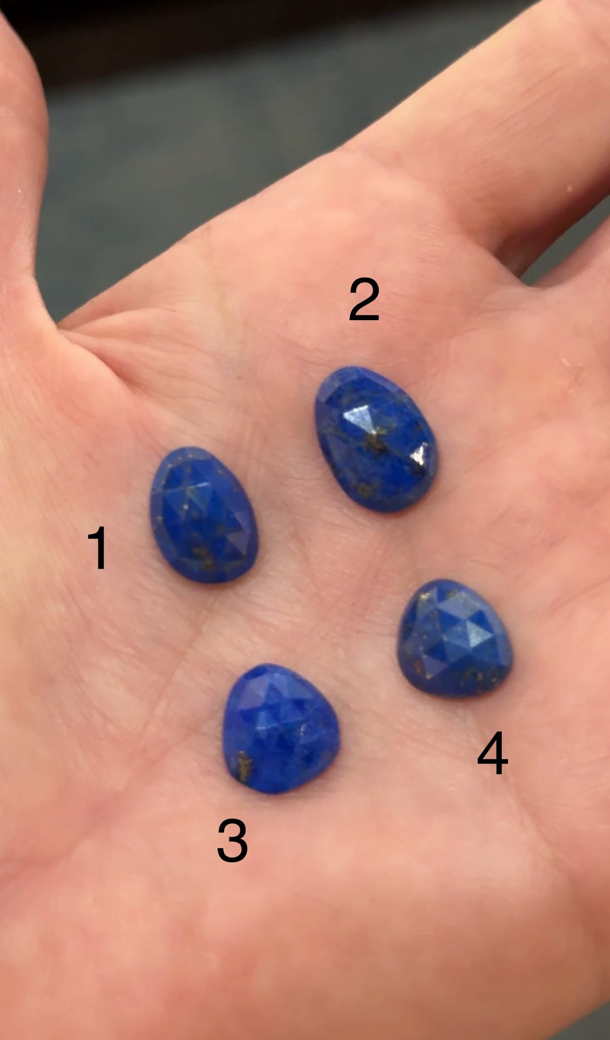 Lapis Lazuli Freeform Faceted (Rose Cut) Loose Stones