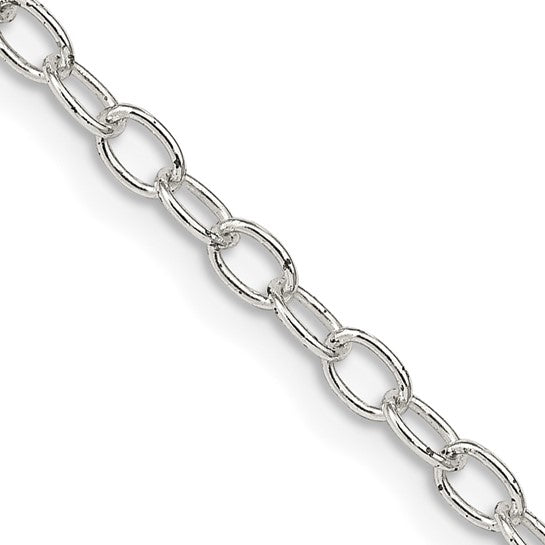 Sterling Silver Oval Cable Chain 3.40mm