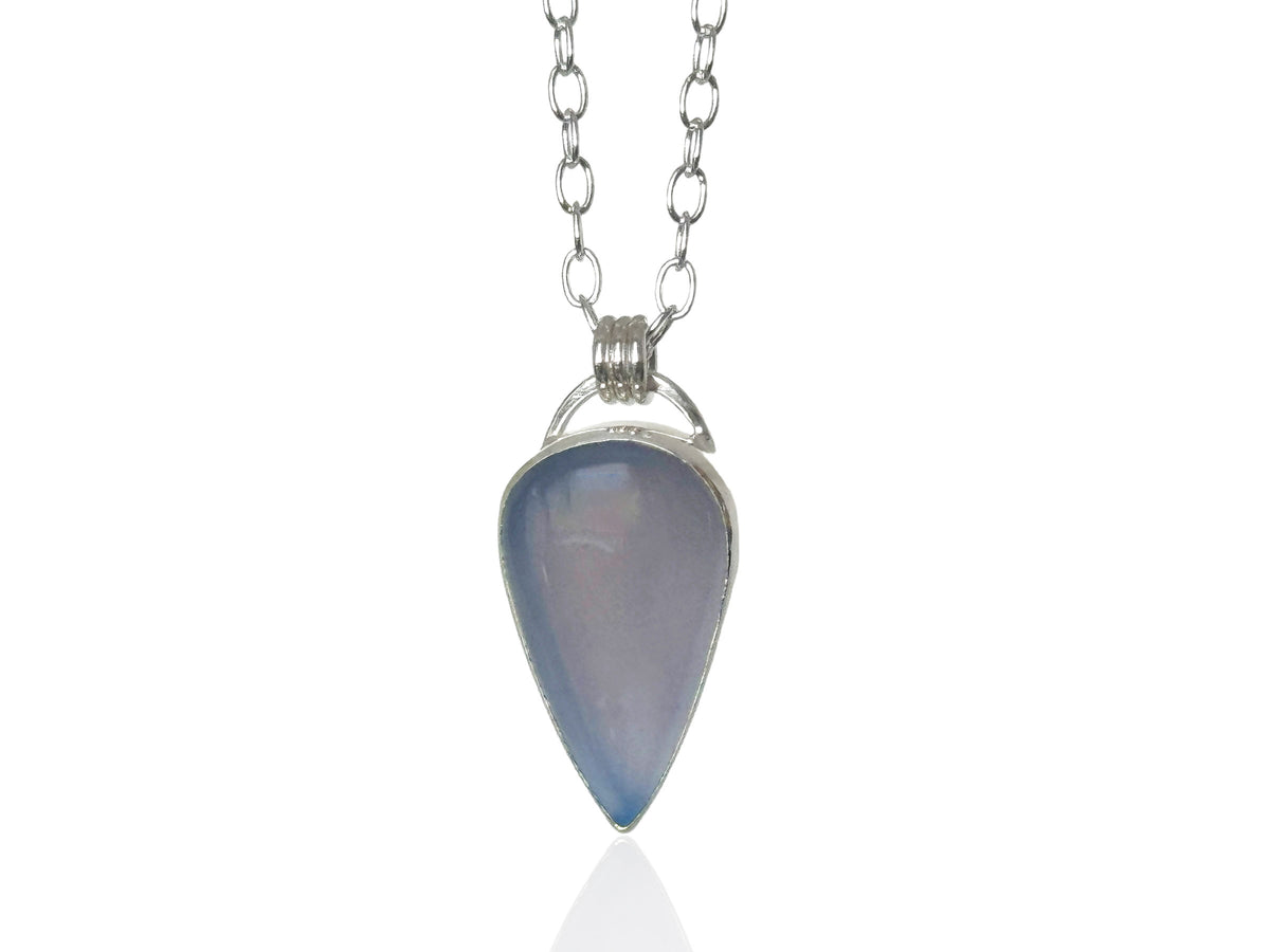 Chalcedony Statement Pendant with Triple Loop Bail