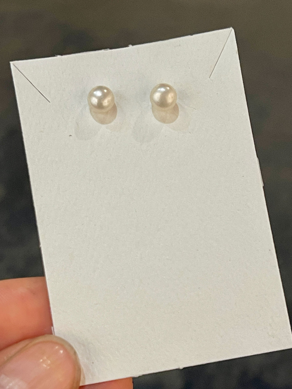 Creamy White Freshwater Pearl Studs Sterling Silver