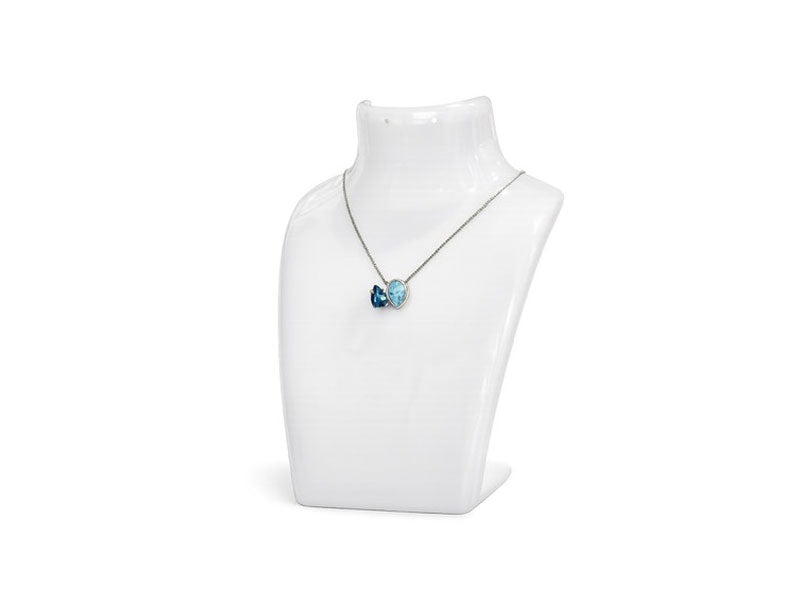 Larimar and London Blue Topaz Two Stone Pendant Necklace