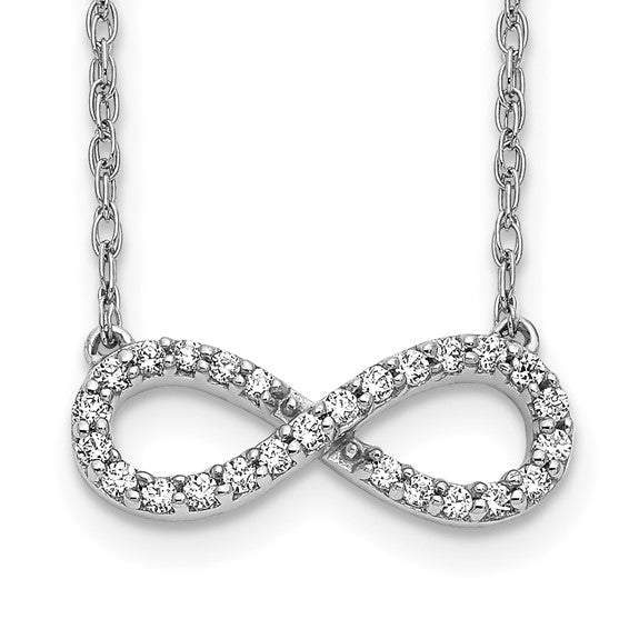 Natural Diamond Infinity Inspired Necklace 18&quot;