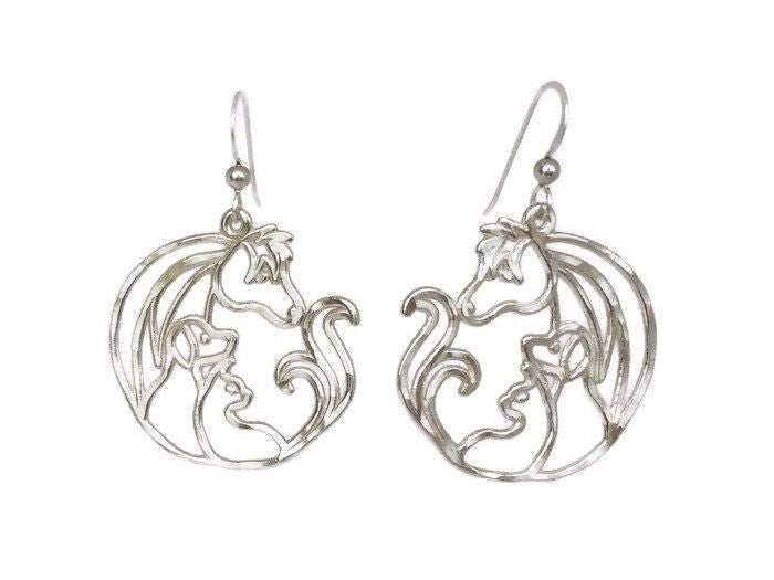 Animal Jam Silver Earrings Large