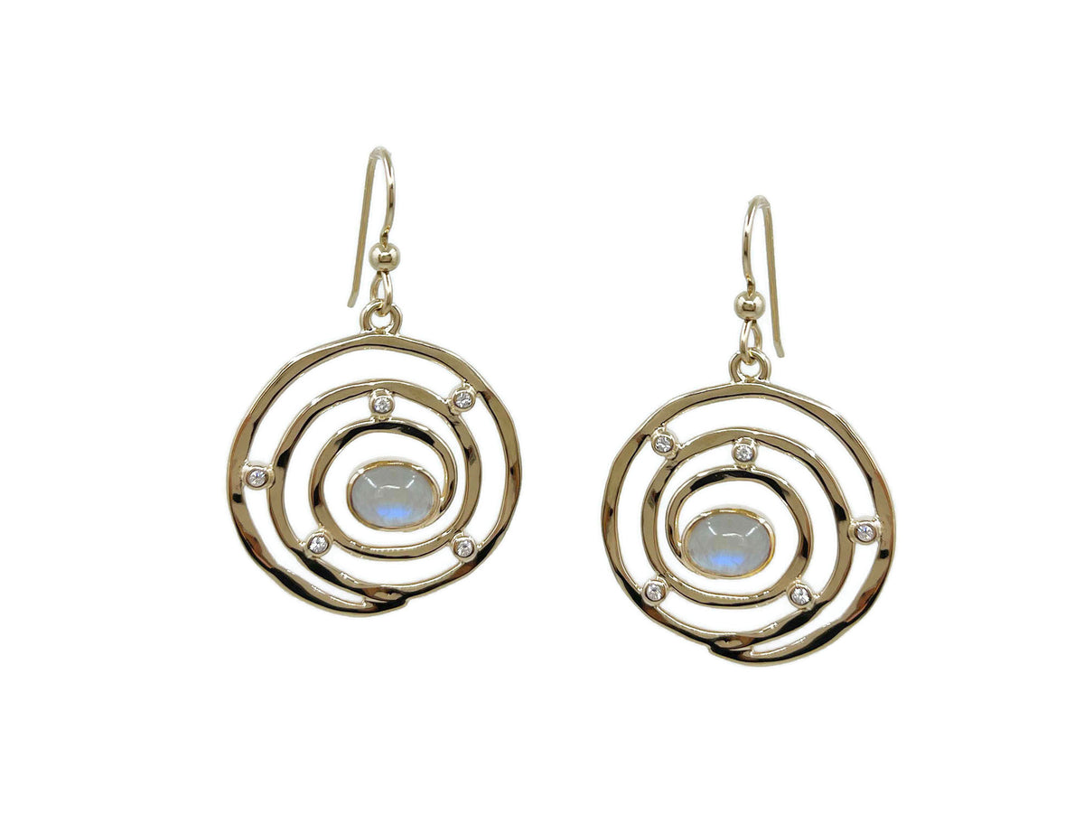 Eye of the Storm Earrings Gold with Diamond
