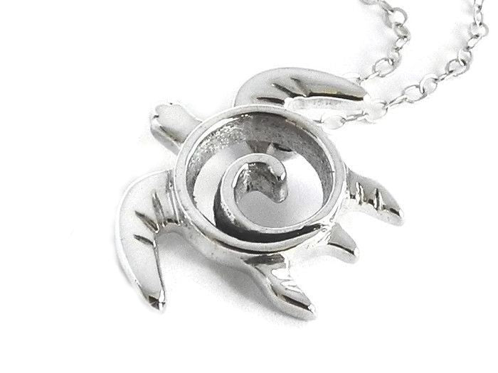 Sea Turtle Necklace Sterling Silver