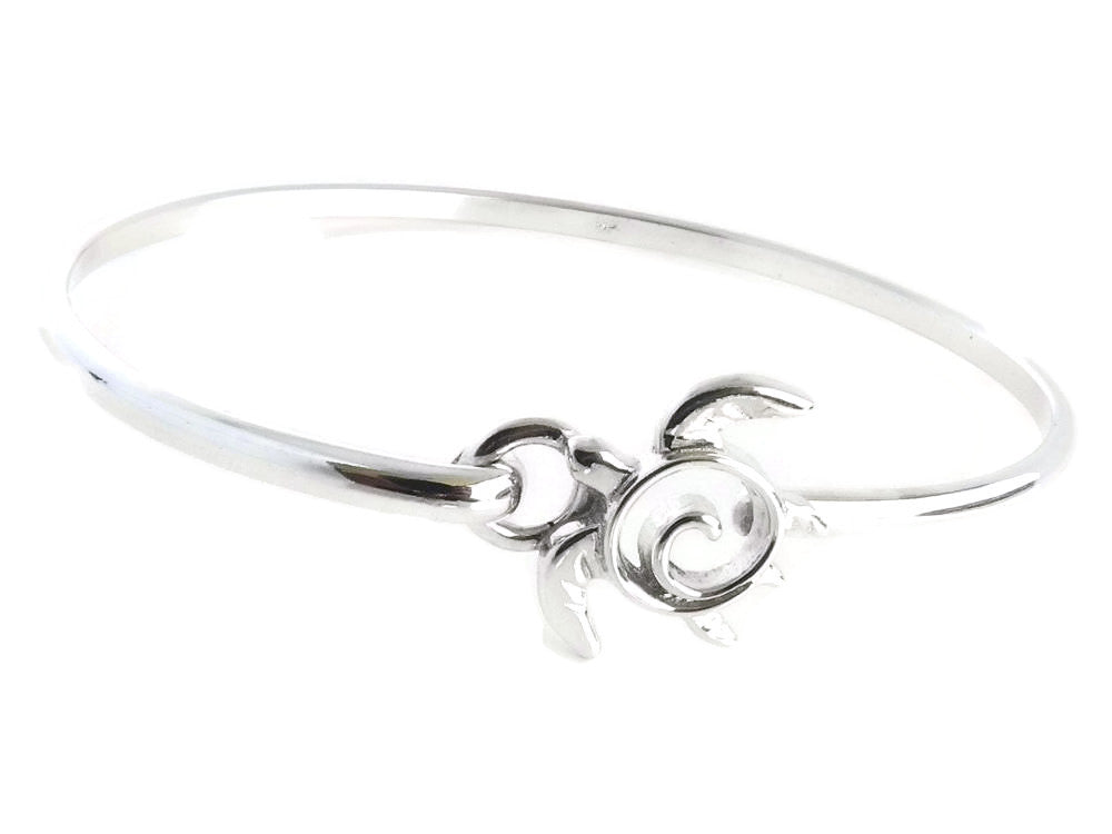Sea Turtle Hook Bracelet Sterling Silver